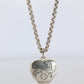 Vintage GUCCI Necklace. 925 sterling Heart Blind for Love Pendant