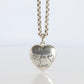 Vintage GUCCI Necklace. 925 sterling Heart Blind for Love Pendant