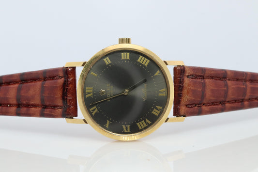 Genuine 18k Rolex Watch. 18k YG Rolex CELLINI 4109 Round Wrist Watch