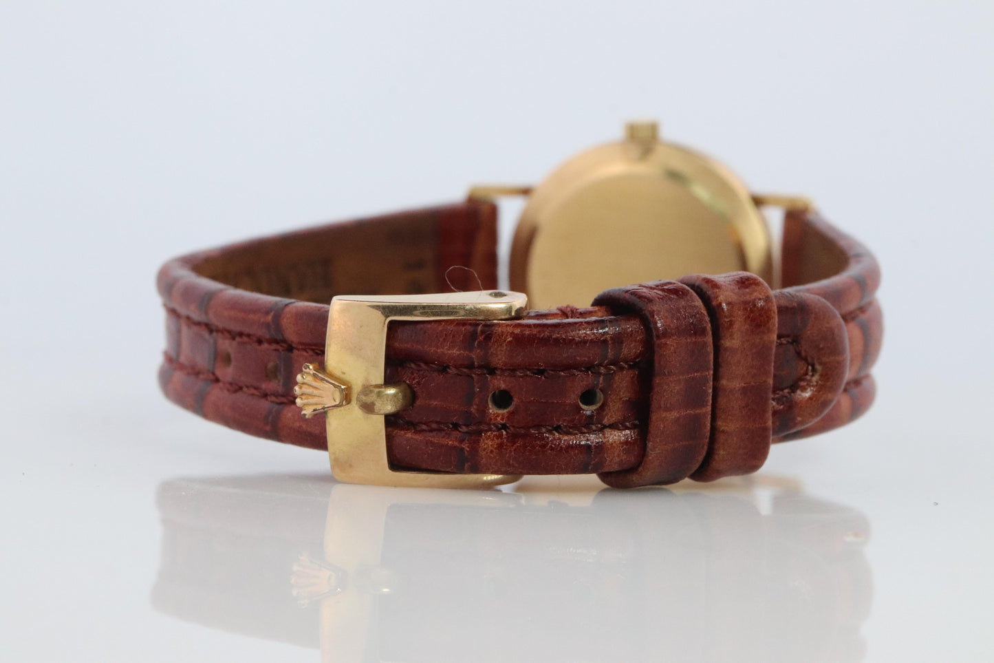 Genuine 18k Rolex Watch. 18k YG Rolex CELLINI 4109 Round Wrist Watch