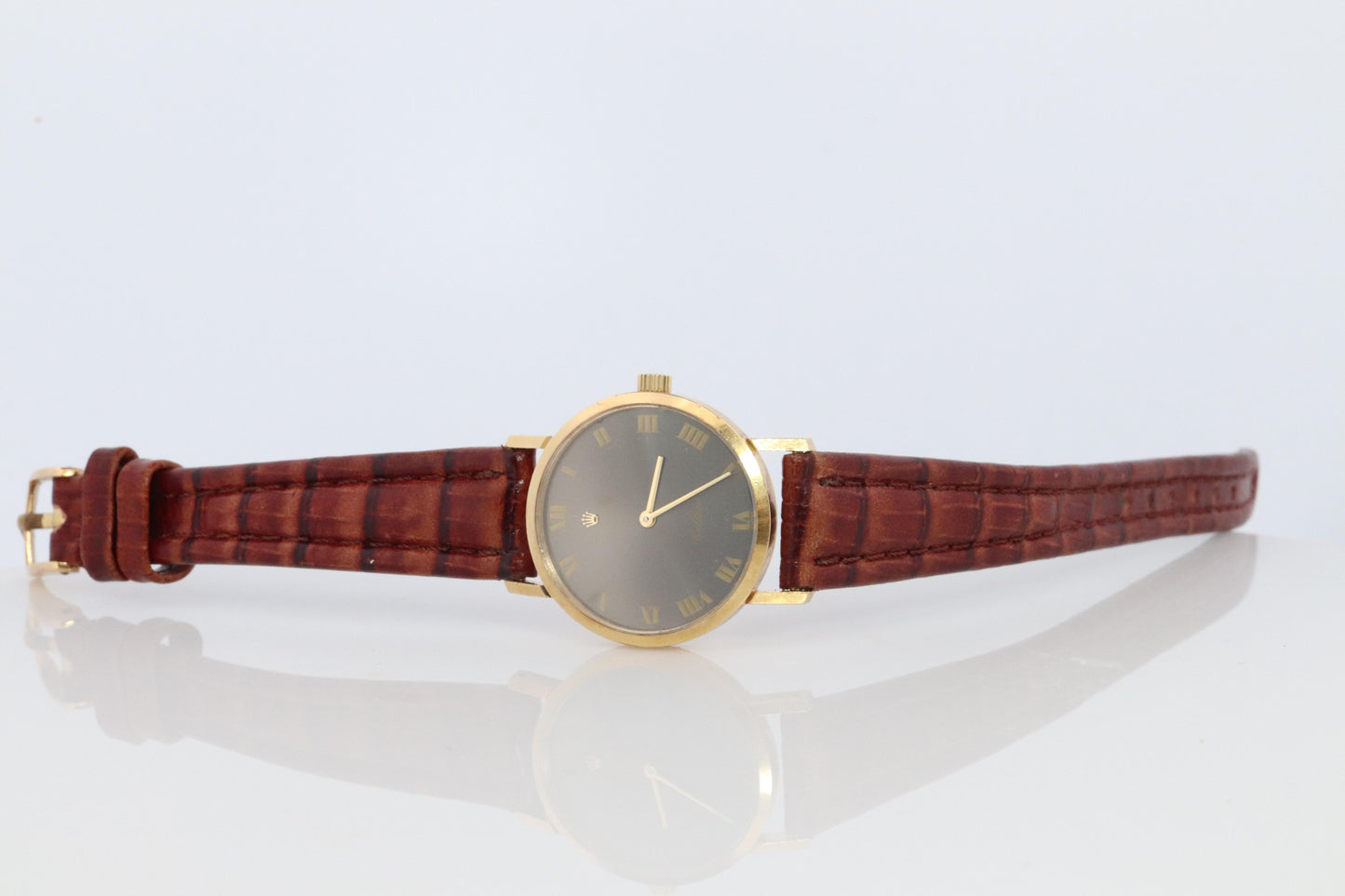 Genuine 18k Rolex Watch. 18k YG Rolex CELLINI 4109 Round Wrist Watch