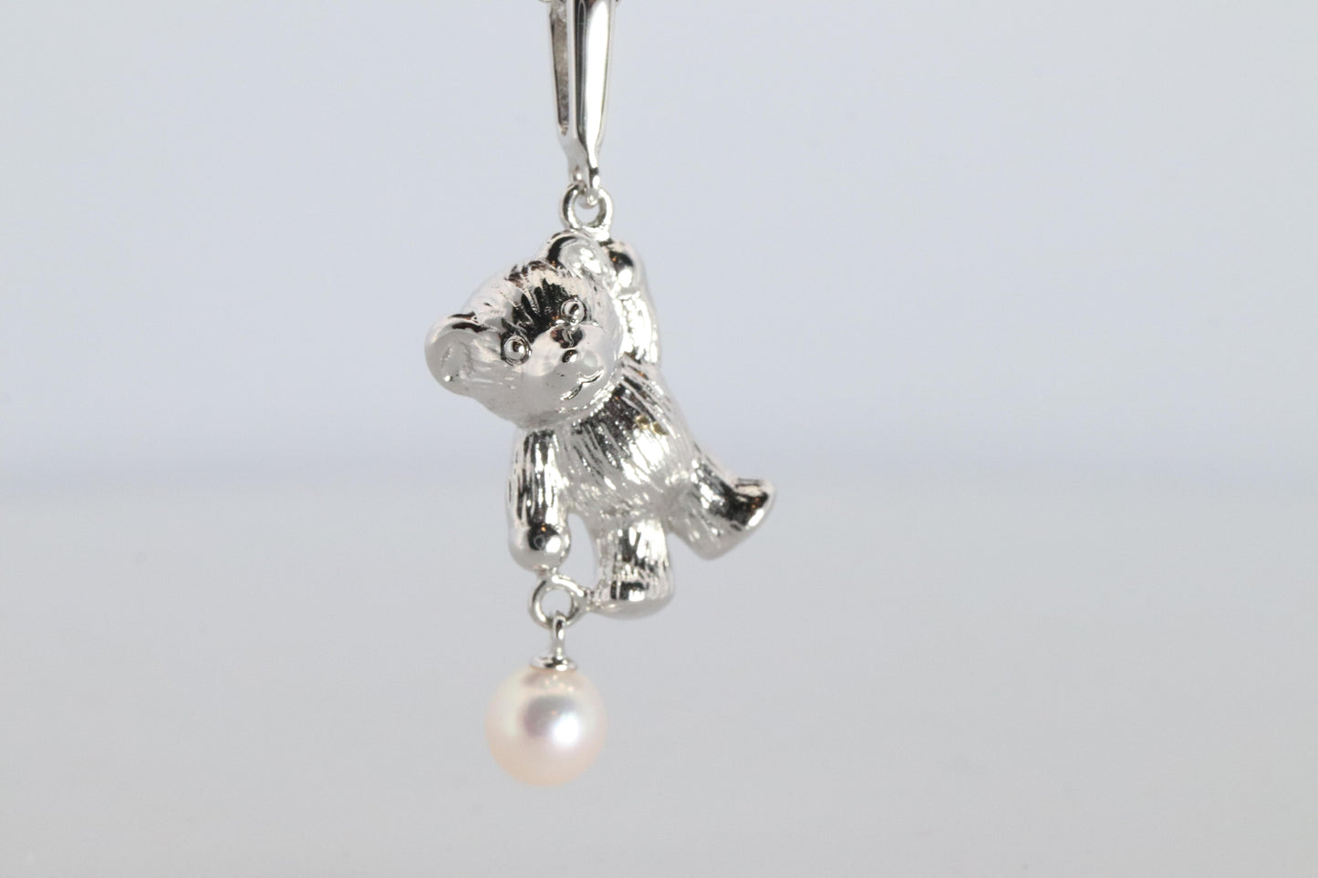 Mikimoto Pendant Sterling Silver. Mikimoto Teddy Bear Pearl Pendant Necklace.