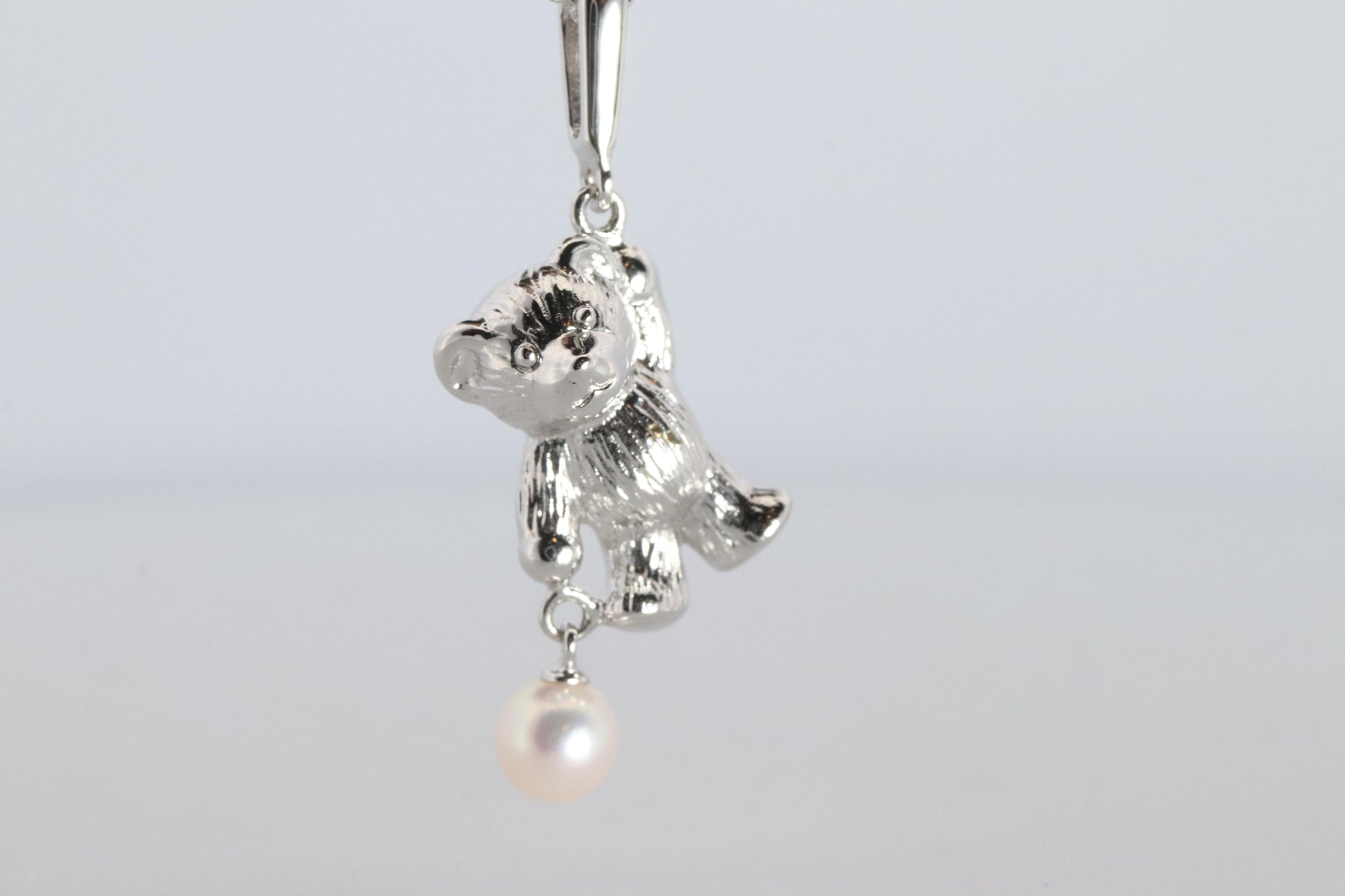 Mikimoto Pendant Sterling Silver. Mikimoto Teddy Bear Pearl Pendant Necklace.