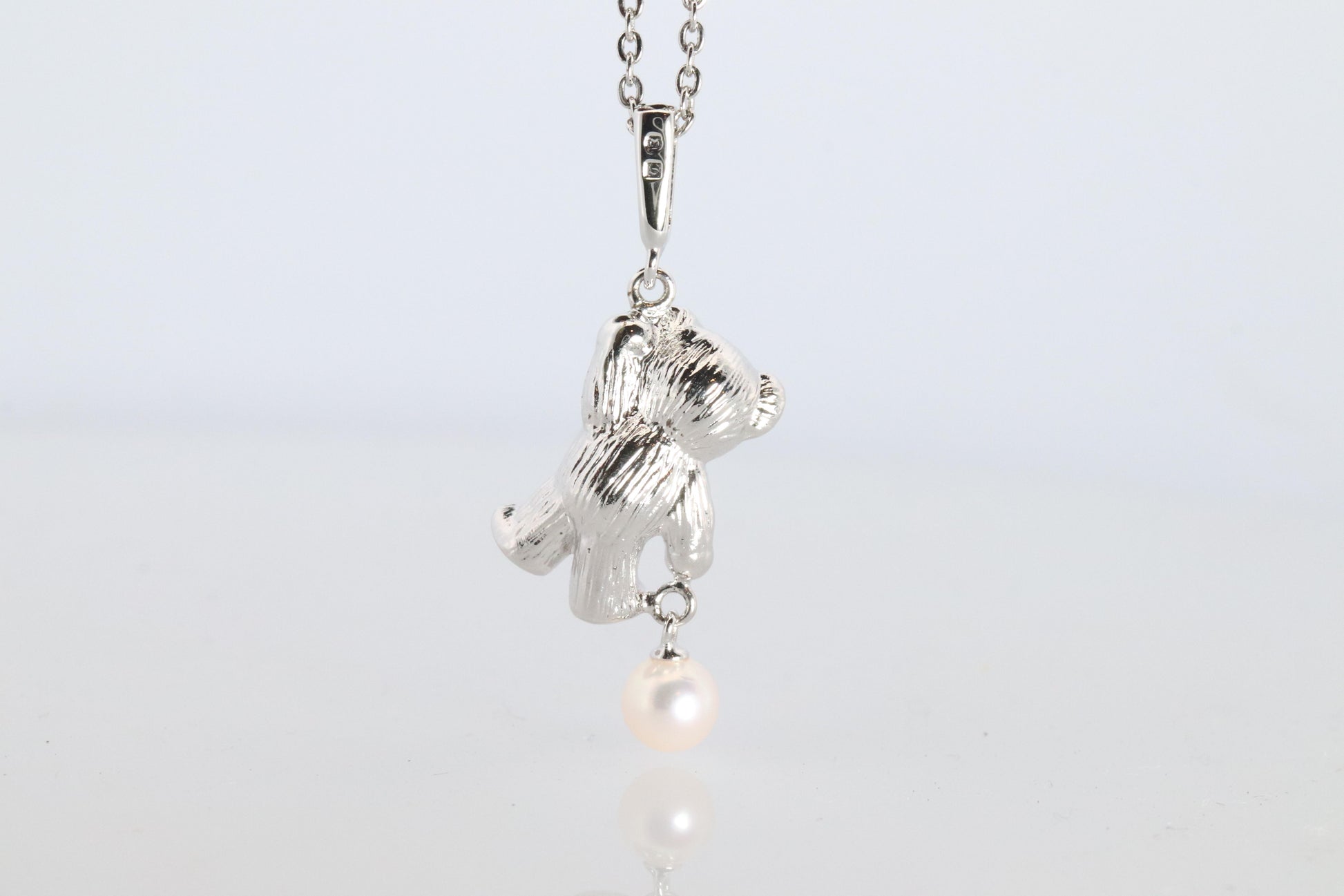 Mikimoto Pendant Sterling Silver. Mikimoto Teddy Bear Pearl Pendant Necklace.