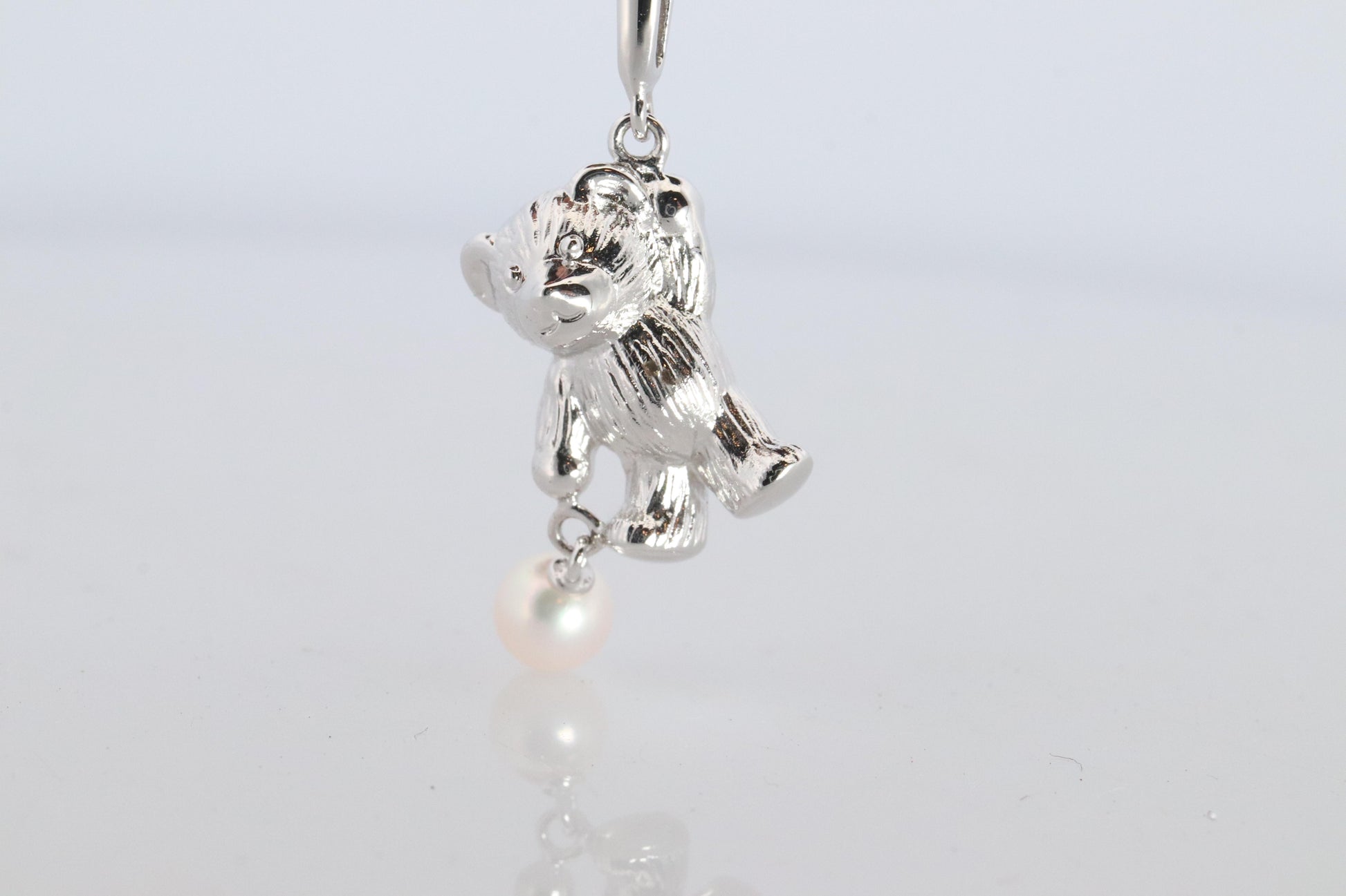 Mikimoto Pendant Sterling Silver. Mikimoto Teddy Bear Pearl Pendant Necklace.