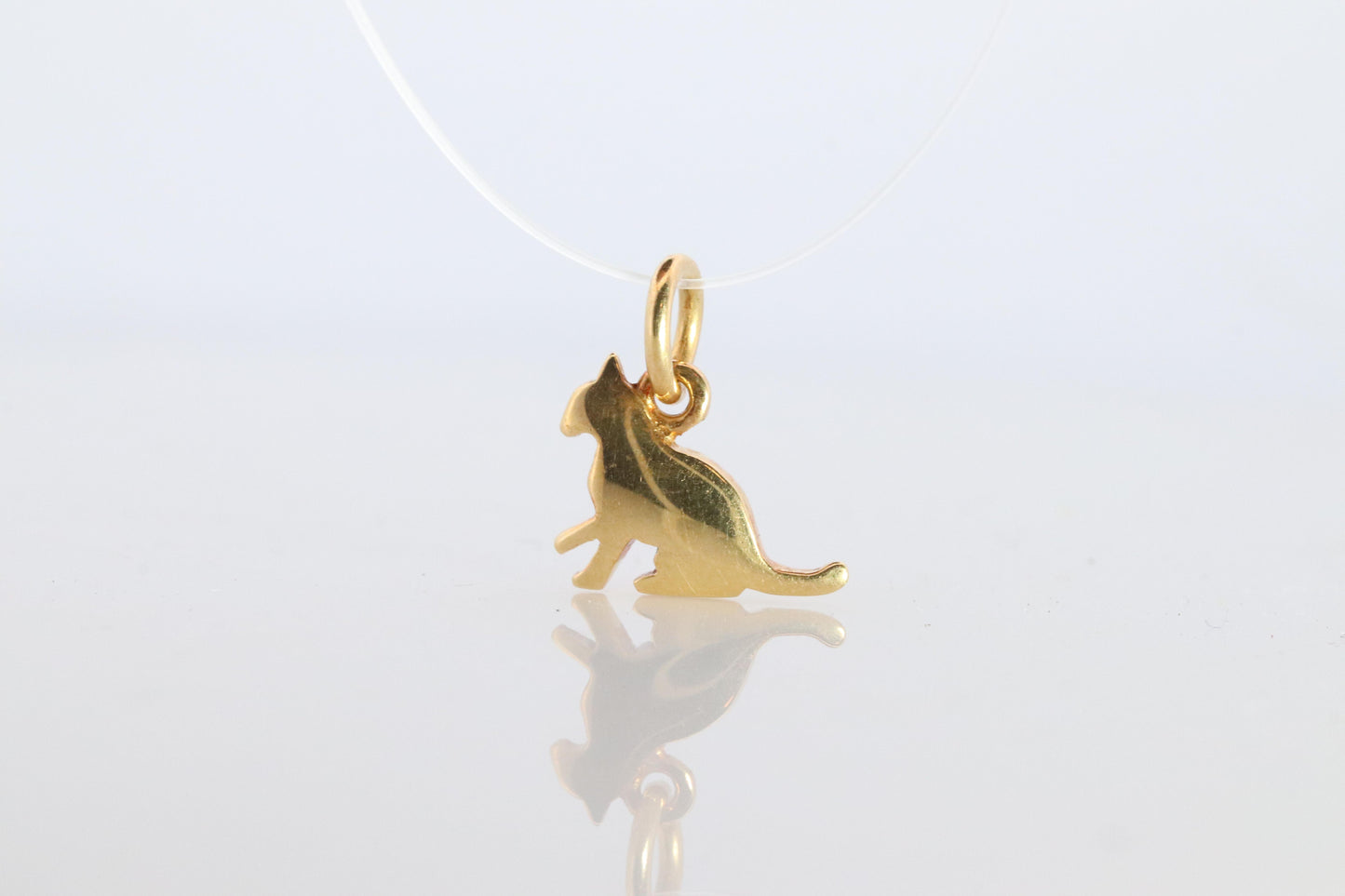 18k POMELATTO Charm. 18k DODO Kitten Cat Heart Pendant Bracelet Charm.