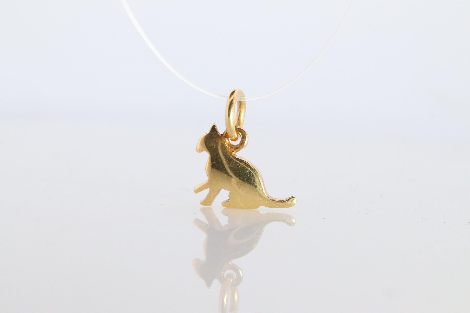 18k POMELATTO Charm. 18k DODO Kitten Cat Heart Pendant Bracelet Charm.