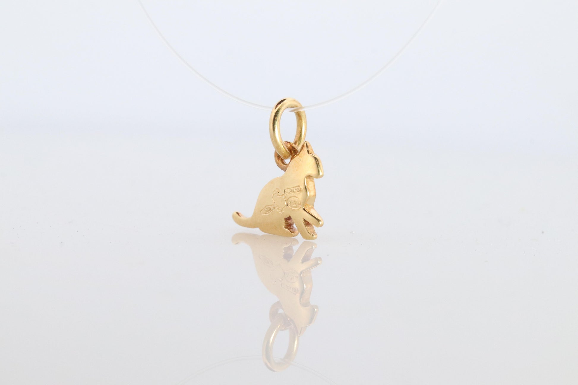 18k POMELATTO Charm. 18k DODO Kitten Cat Heart Pendant Bracelet Charm.