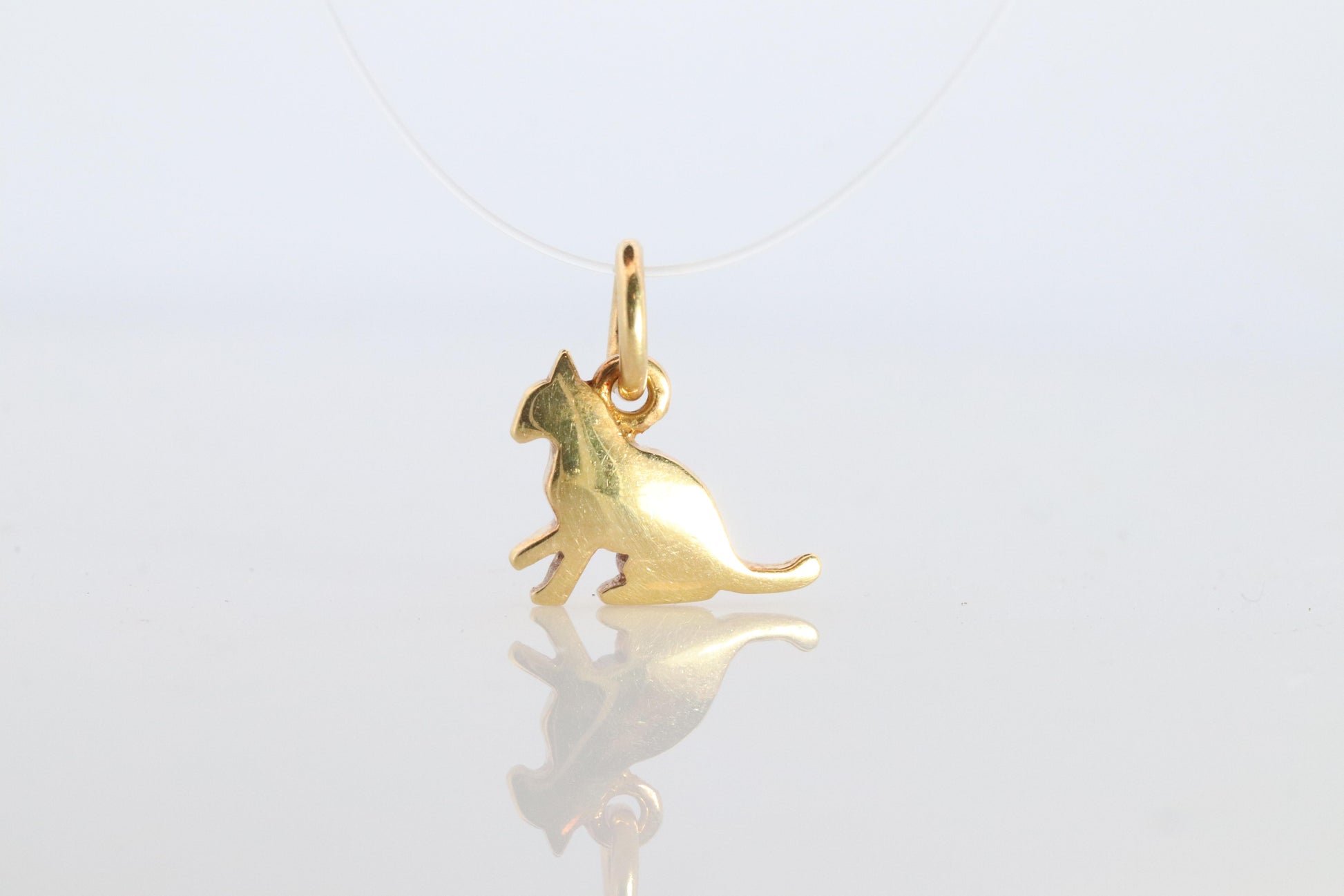 18k POMELATTO Charm. 18k DODO Kitten Cat Heart Pendant Bracelet Charm.