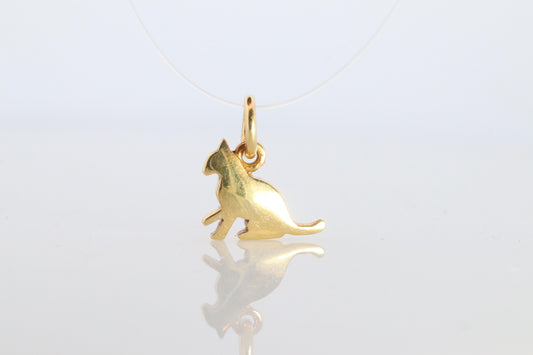 18k POMELATTO Charm. 18k DODO Kitten Cat Heart Pendant Bracelet Charm.