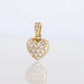 Genuine Cartier Pave Diamond Pendant. 18k YG Diamond Pave Heart Pendant Charm