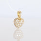 Genuine Cartier Pave Diamond Pendant. 18k YG Diamond Pave Heart Pendant Charm
