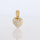 Genuine Cartier Pave Diamond Pendant. 18k YG Diamond Pave Heart Pendant Charm