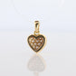 Genuine Cartier Pave Diamond Pendant. 18k YG Diamond Pave Heart Pendant Charm