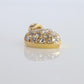 Genuine Cartier Pave Diamond Pendant. 18k YG Diamond Pave Heart Pendant Charm