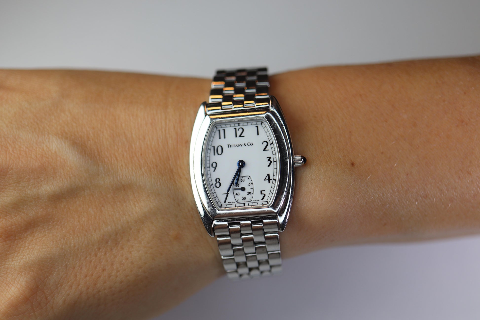 Tiffany and Co Tonneau Classic Watch. Tiffany Ladies Quartz Watch.