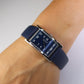 Tiffany and Co East and West Watch. Ladies Navy Blue T&Co Tank wristwatch.