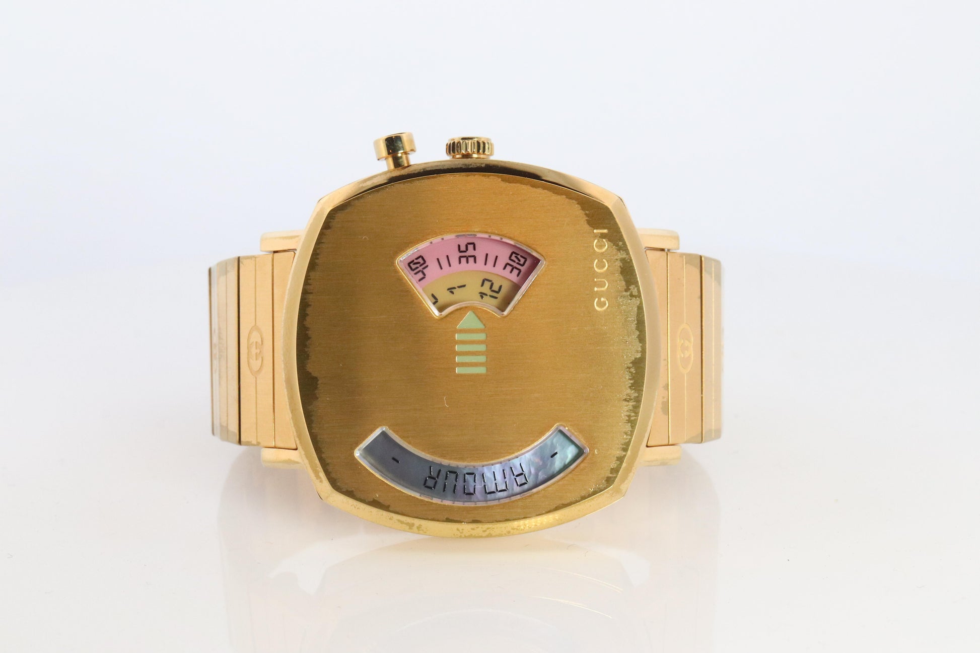 GUCCI Grip Roulette YA157416 Watch. Gold Tone Gucci 157.3 WristWatch