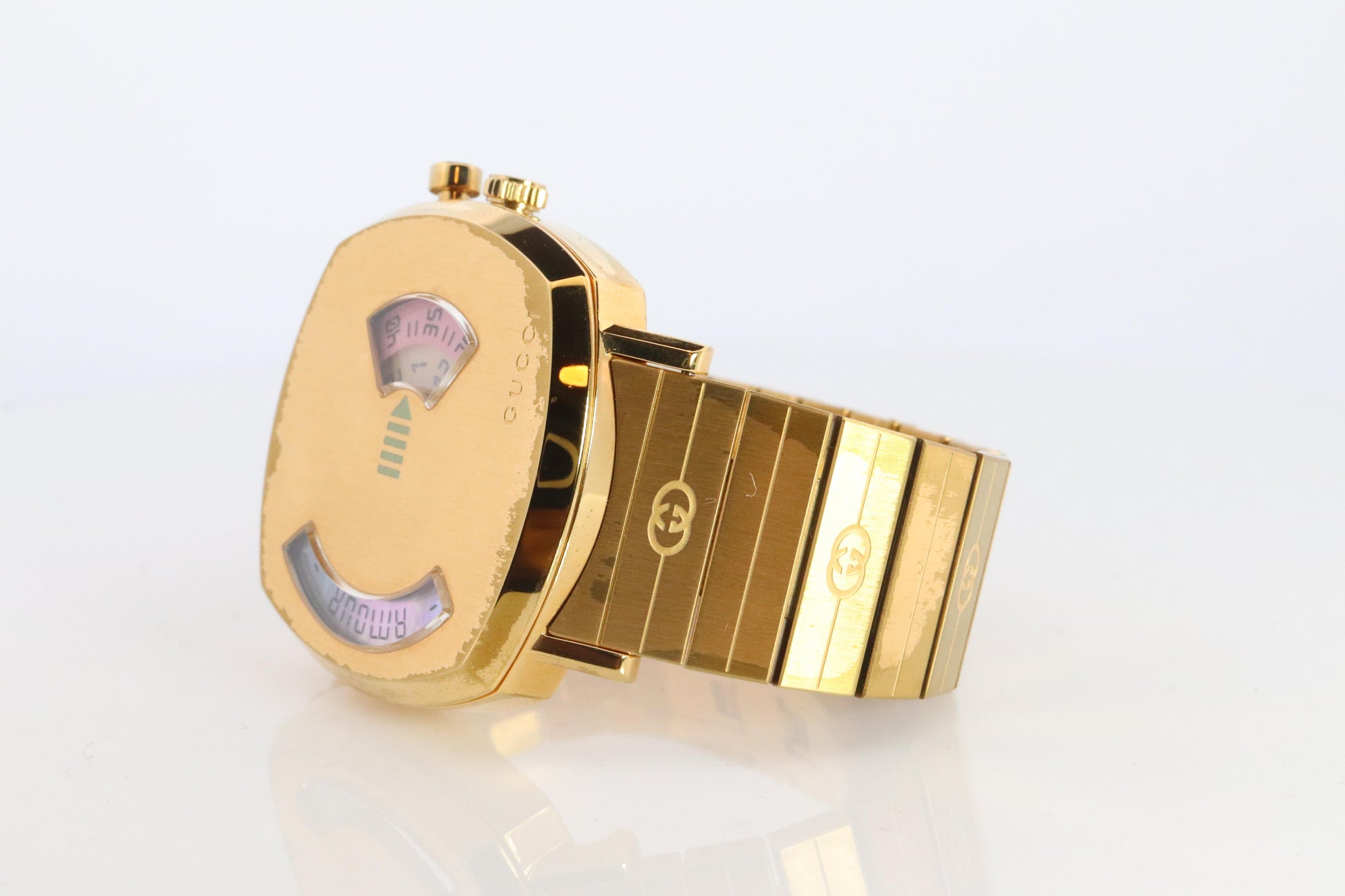 GUCCI Grip Roulette YA157416 Watch. Gold Tone Gucci 157.3 WristWatch