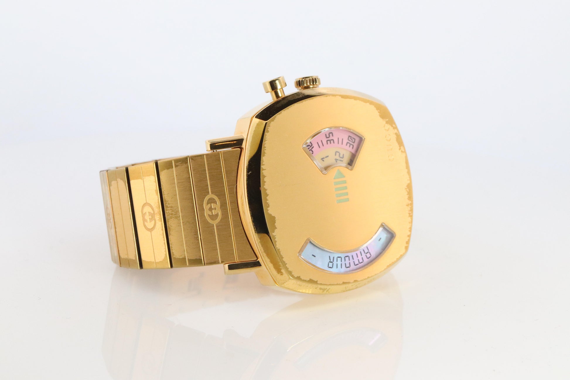GUCCI Grip Roulette YA157416 Watch. Gold Tone Gucci 157.3 WristWatch