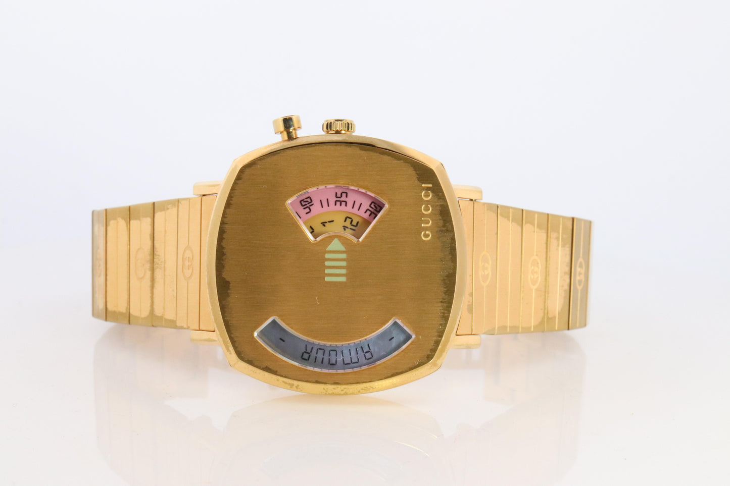 GUCCI Grip Roulette YA157416 Watch. Gold Tone Gucci 157.3 WristWatch