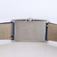 Tiffany and Co East and West Watch. Ladies Navy Blue T&Co Tank wristwatch.