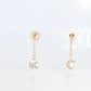 Diamond Stud Earrings. 18k YG 2/3ctw Diamond solitaire Dangle earrings.