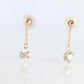 Diamond Stud Earrings. 18k YG 2/3ctw Diamond solitaire Dangle earrings.