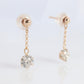 Diamond Stud Earrings. 18k YG 2/3ctw Diamond solitaire Dangle earrings.