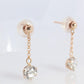 Diamond Stud Earrings. 18k YG 2/3ctw Diamond solitaire Dangle earrings.