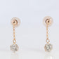 Diamond Stud Earrings. 18k YG 2/3ctw Diamond solitaire Dangle earrings.