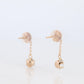 Diamond Stud Earrings. 18k YG 2/3ctw Diamond solitaire Dangle earrings.
