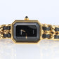 Chanel Watch. Genuine Chanel Premiere XL Ladies WristWatch. Plaque and Leather