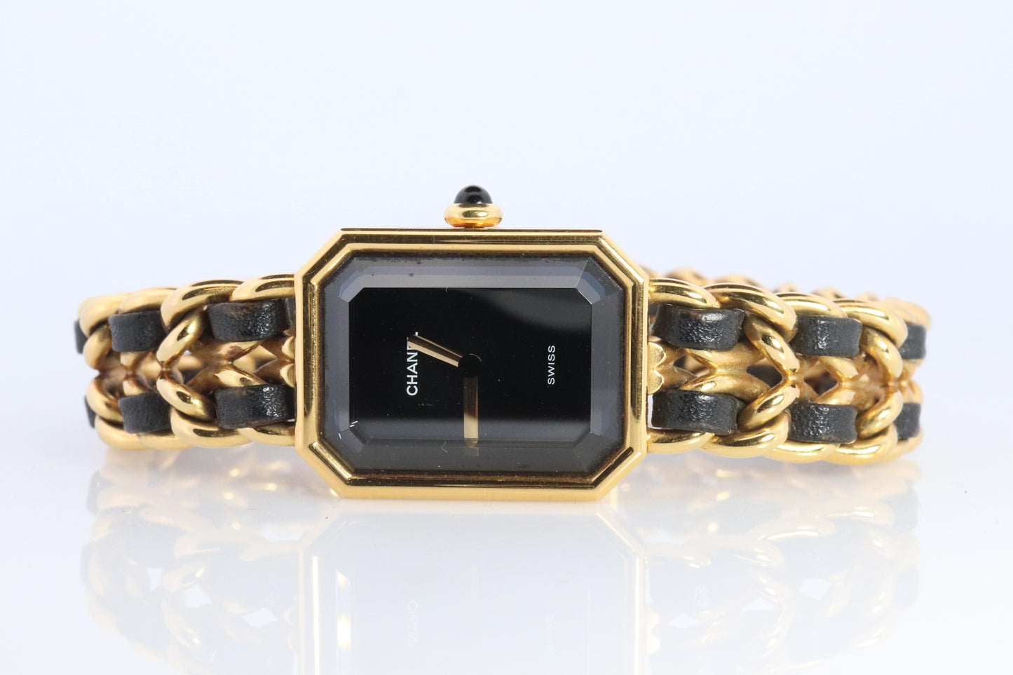 Chanel Watch. Genuine Chanel Premiere XL Ladies WristWatch. Plaque and Leather