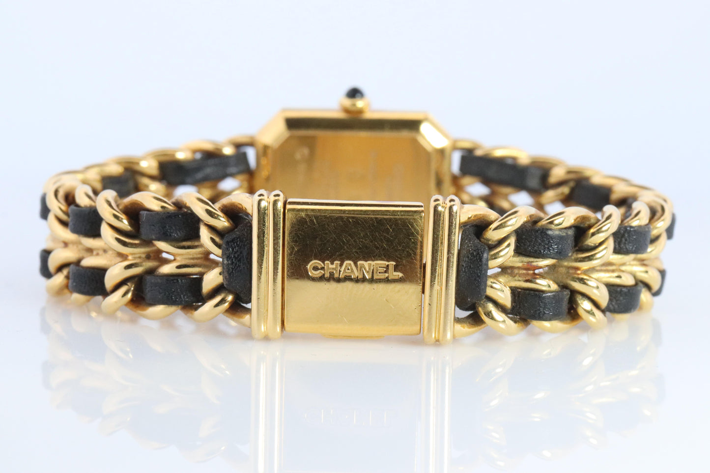 Chanel Watch. Genuine Chanel Premiere XL Ladies WristWatch. Plaque and Leather