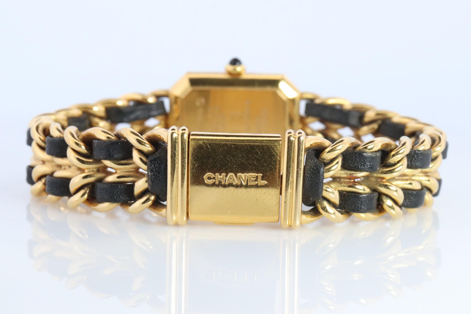Chanel Watch. Genuine Chanel Premiere XL Ladies WristWatch. Plaque and Leather
