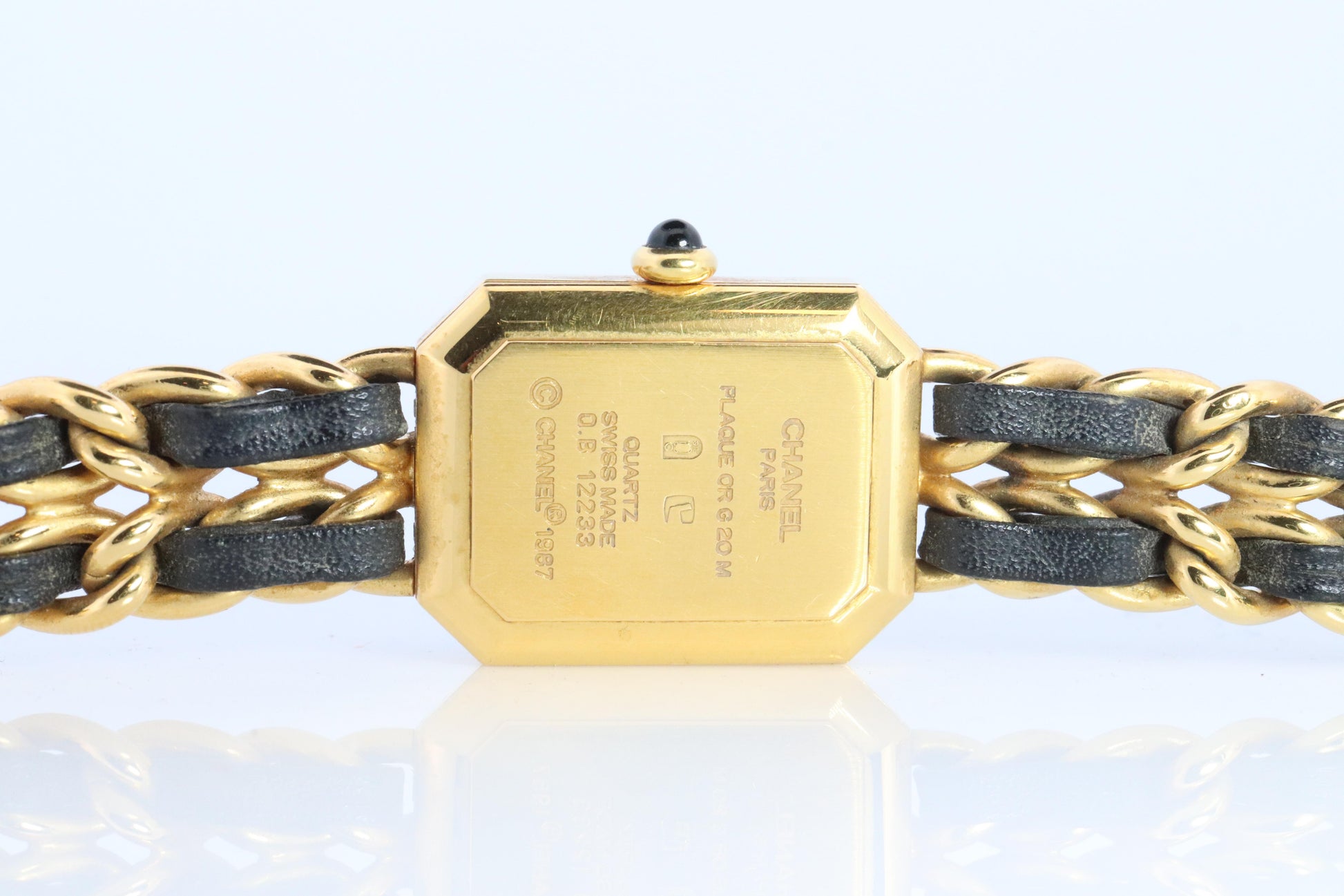 Chanel Watch. Genuine Chanel Premiere XL Ladies WristWatch. Plaque and Leather