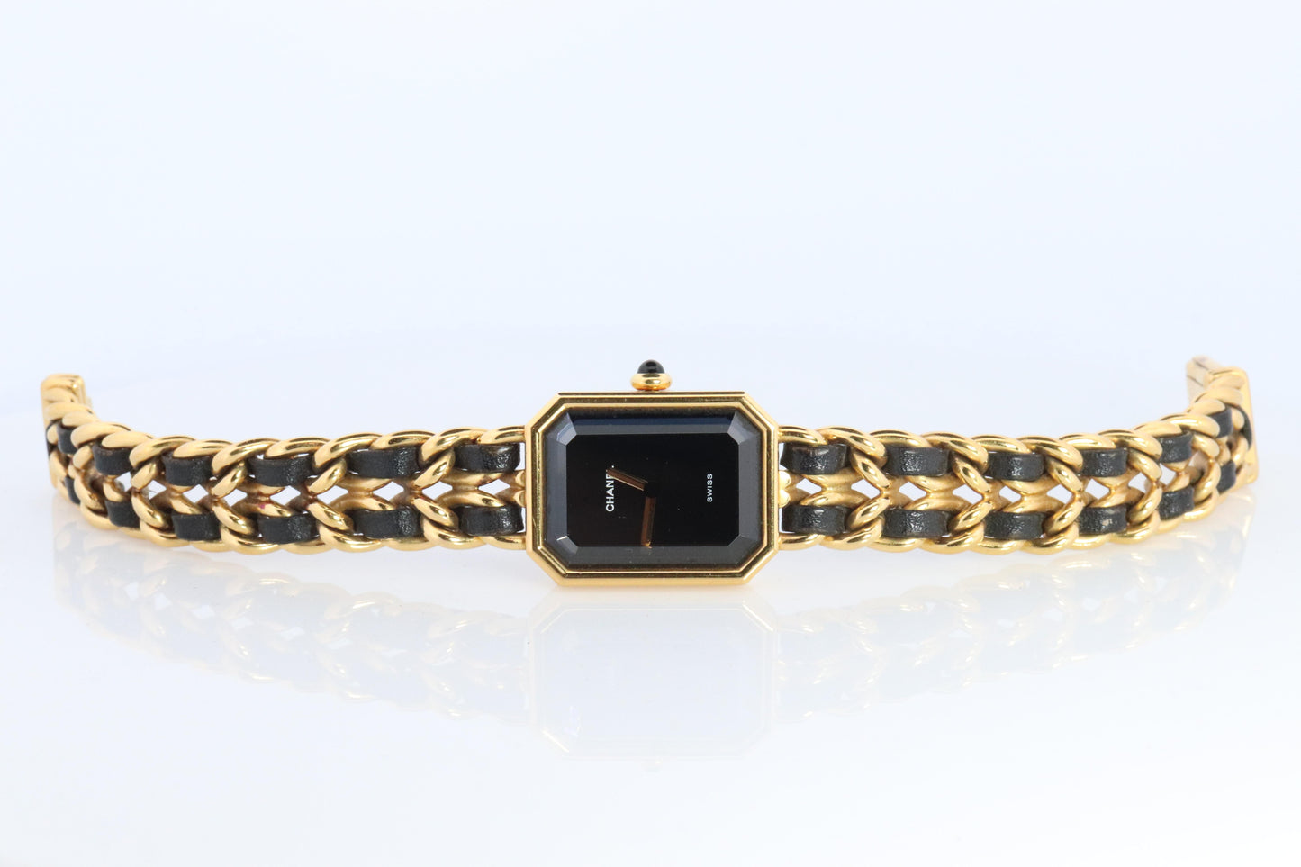 Chanel Watch. Genuine Chanel Premiere XL Ladies WristWatch. Plaque and Leather