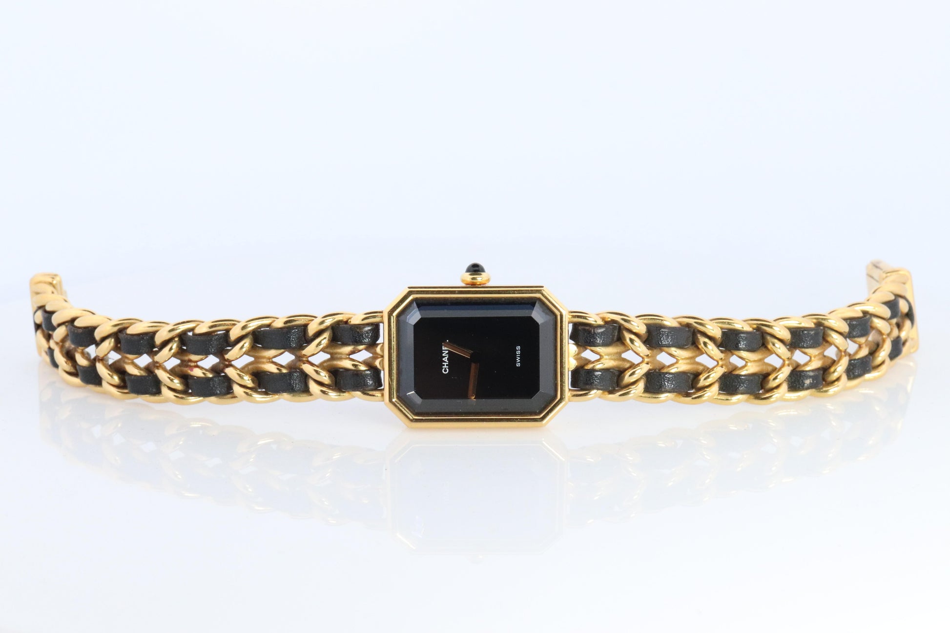 Chanel Watch. Genuine Chanel Premiere XL Ladies WristWatch. Plaque and Leather