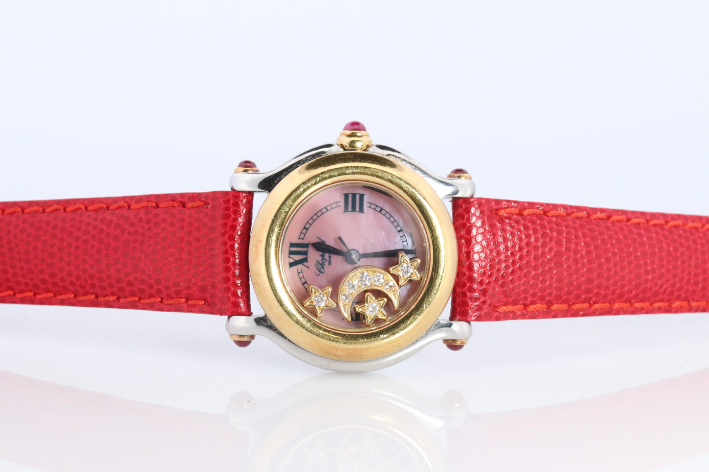 Chopard Happy Sport Moon and Stars Diamond Watch. Chopard LUC 27/8246-21 Ladies