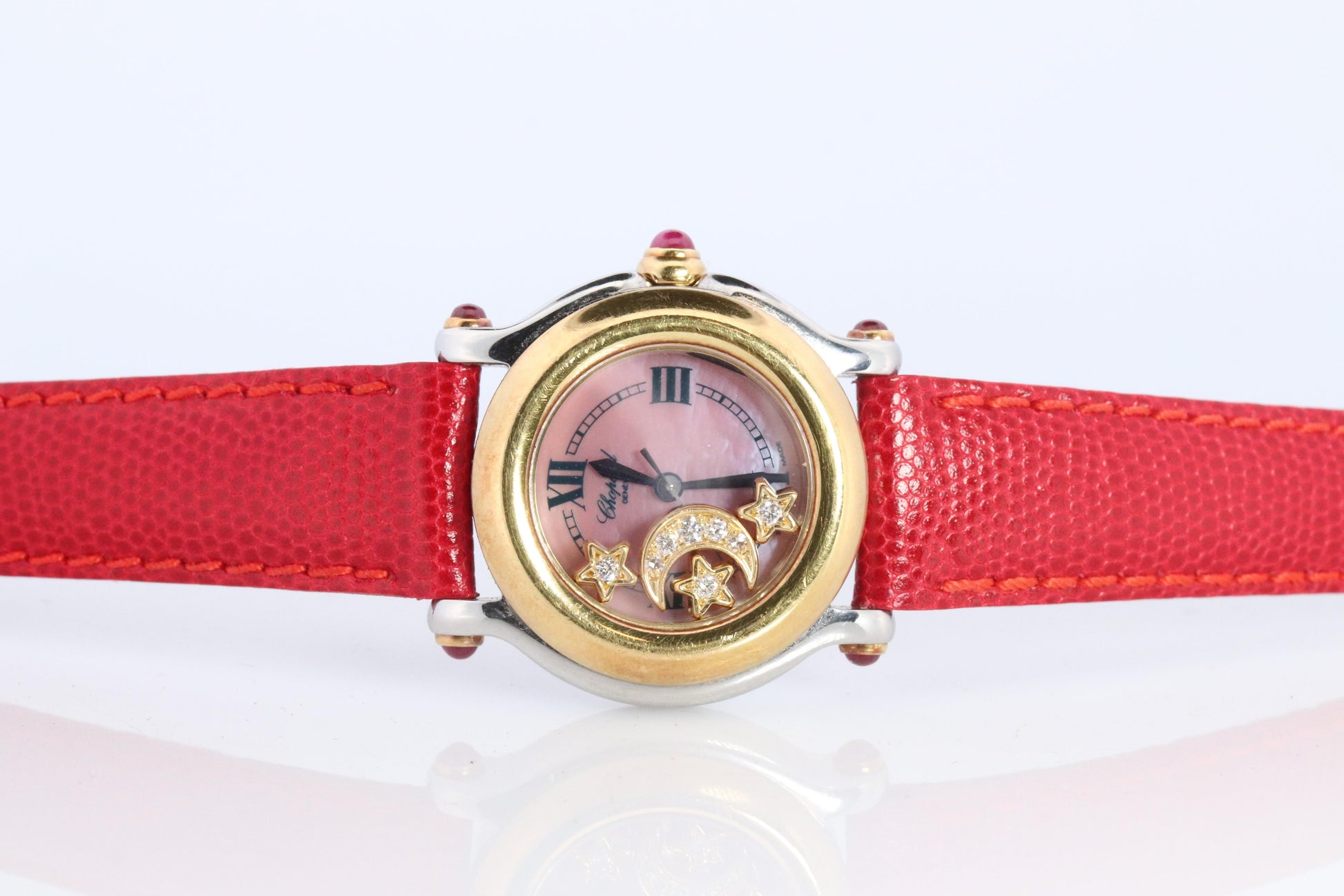 Chopard Happy Sport Moon and Stars Diamond Watch. Chopard LUC 27/8246-21 Ladies