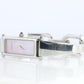 Vintage GUCCI 1500L Quartz Wrist Watch. Gucci Silver Pink MOP Bangle Watch