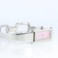 Vintage GUCCI 1500L Quartz Wrist Watch. Gucci Silver Pink MOP Bangle Watch