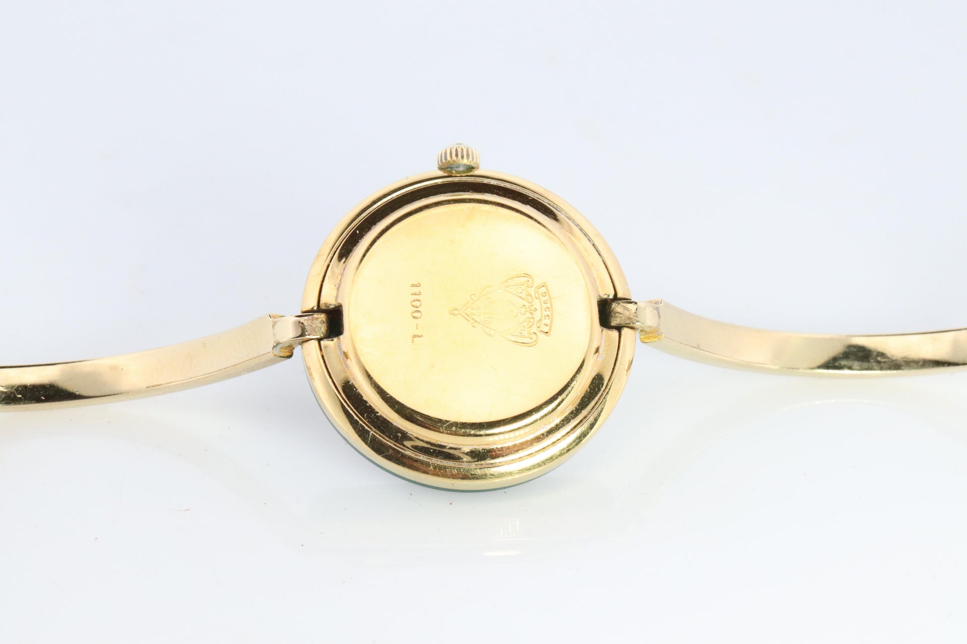 Vintage GUCCI Quartz 1100L Watch. Gucci Ladies Bangle Interchange 12 Bezel watch