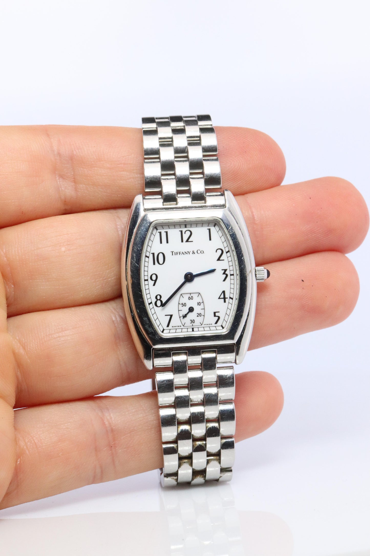 Tiffany and Co Tonneau Classic Watch. Tiffany Ladies Quartz Watch.