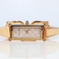 Vintage GUCCI 1500L Quartz Wrist Watch. Gucci Gold tone LOGO Bangle Watch