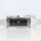 Vintage GUCCI 1500L Quartz Wrist Watch. Gucci Silver Black Dial Bangle Watch