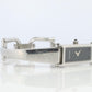 Vintage GUCCI 1500L Quartz Wrist Watch. Gucci Silver Black Dial Bangle Watch