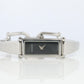 Vintage GUCCI 1500L Quartz Wrist Watch. Gucci Silver Black Dial Bangle Watch