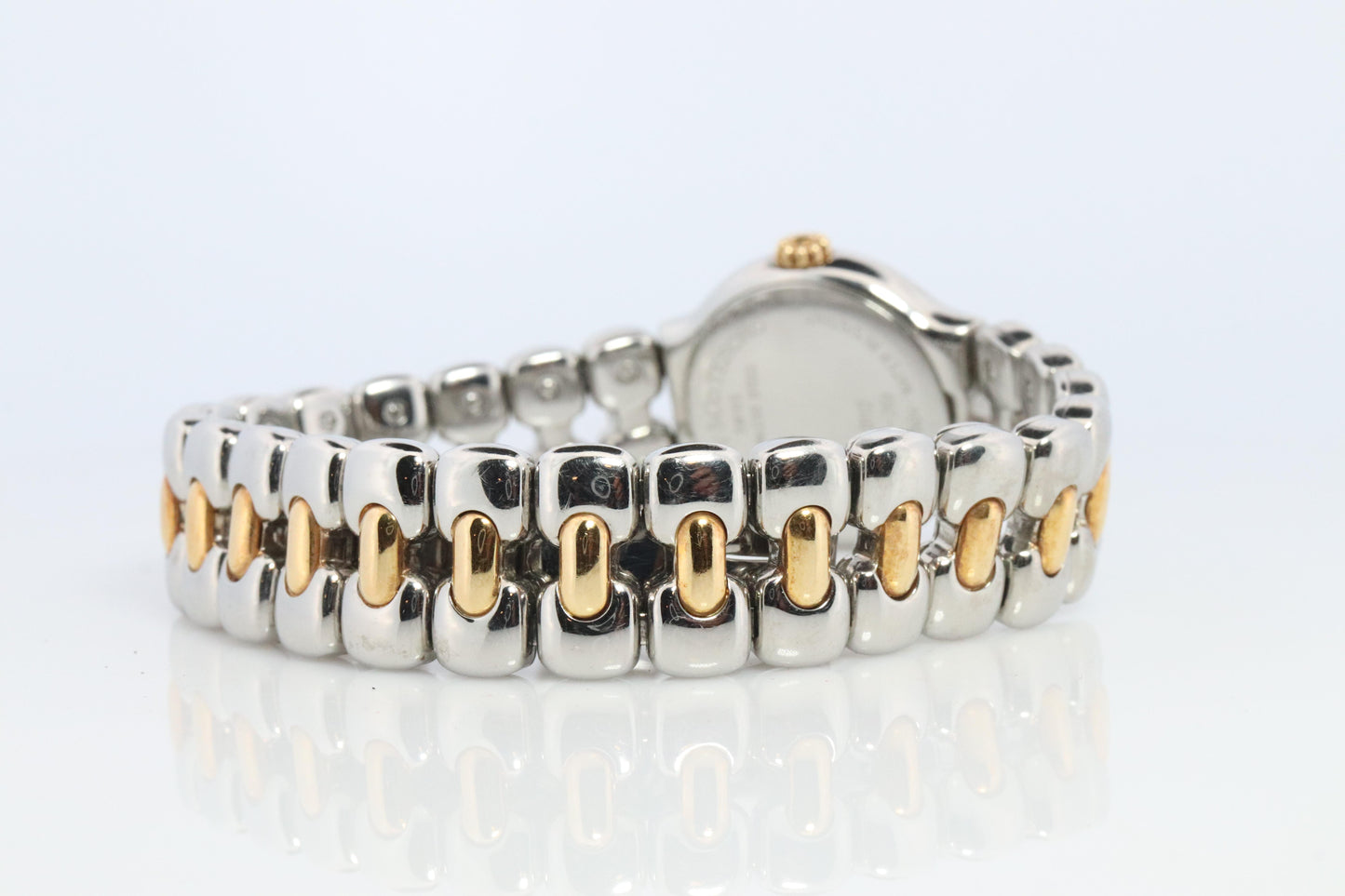 Tiffany and Co Diamond Watch. 18k Tiffany Tesoro Stainless Steel Ladies 25mm.